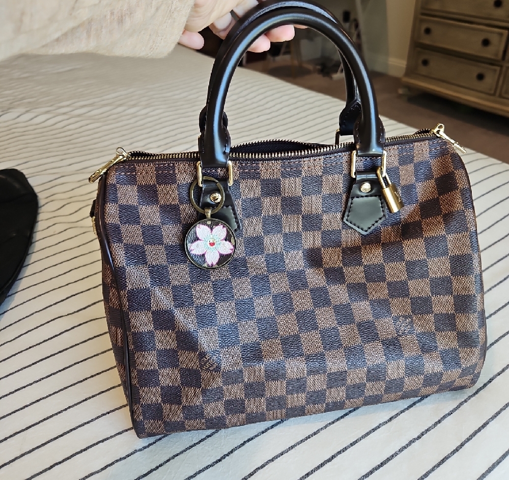Checkered Brown Handbag